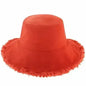 Frayed Bucket Hat - Wide Brim Cotton - UPF 50+ Sun Protection - One Size