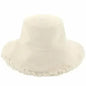 Frayed Bucket Hat - Wide Brim Cotton - UPF 50+ Sun Protection - One Size