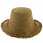 Frayed Bucket Hat - Wide Brim Cotton - UPF 50+ Sun Protection - One Size