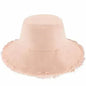 Frayed Bucket Hat - Wide Brim Cotton - UPF 50+ Sun Protection - One Size