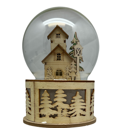 B/O Lighted Laser Cut Village with Tree