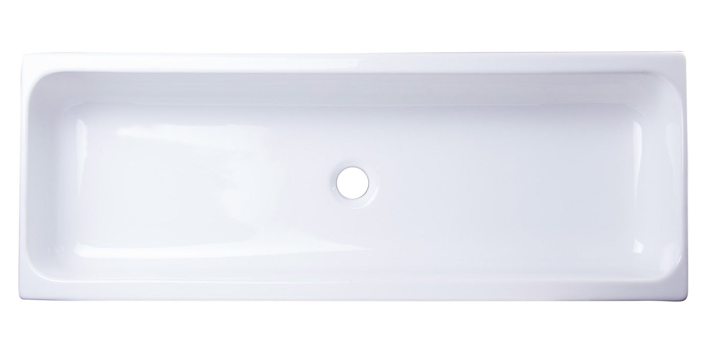 ALFI brand  AB48TR  48" White Above Mount Fireclay Bath Trough Sink
