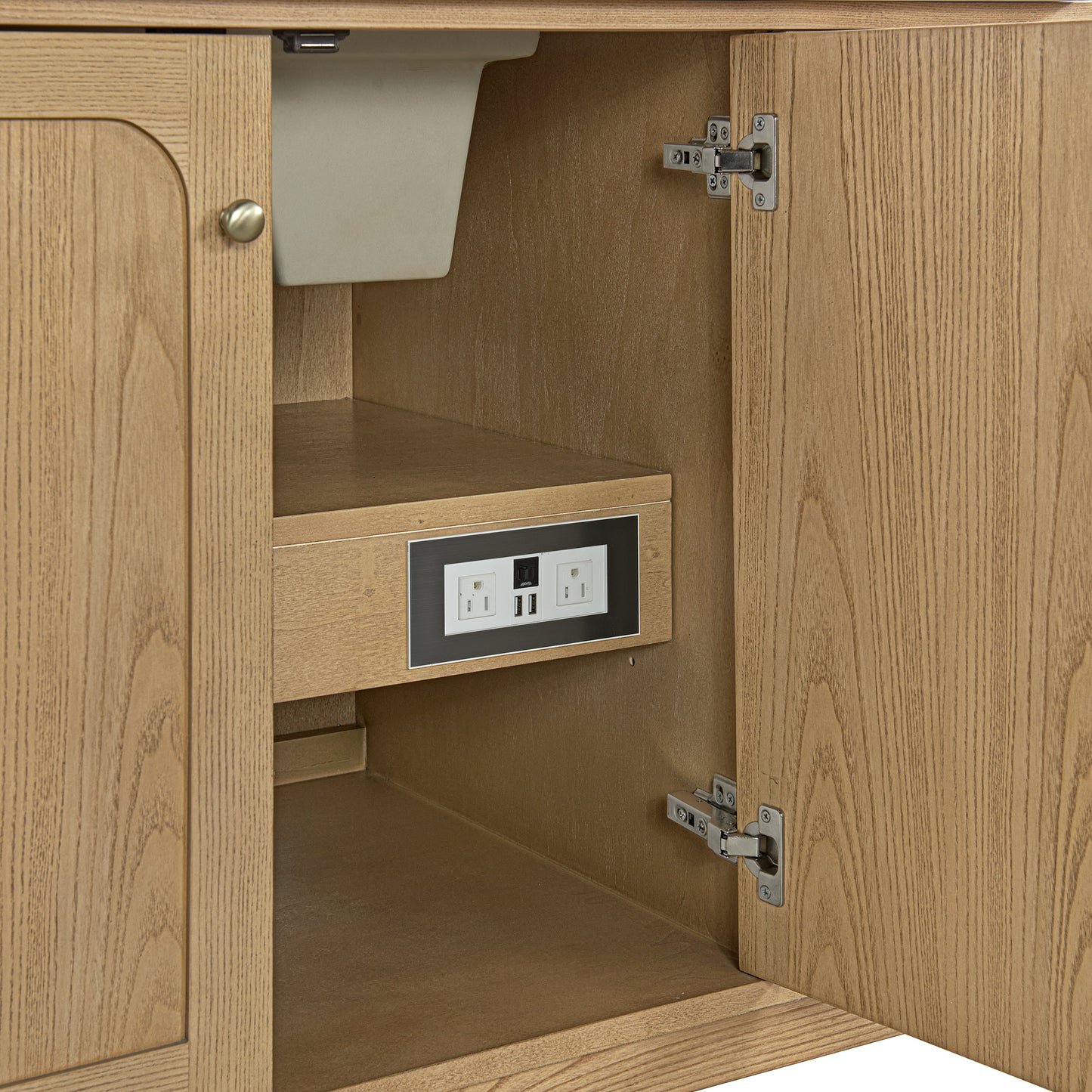 Laurent 60" Single Vanity, Light Natural Oak