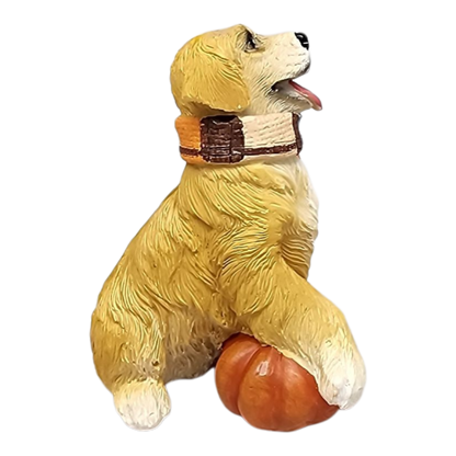Charming Harvest Golden Retriever Figurine