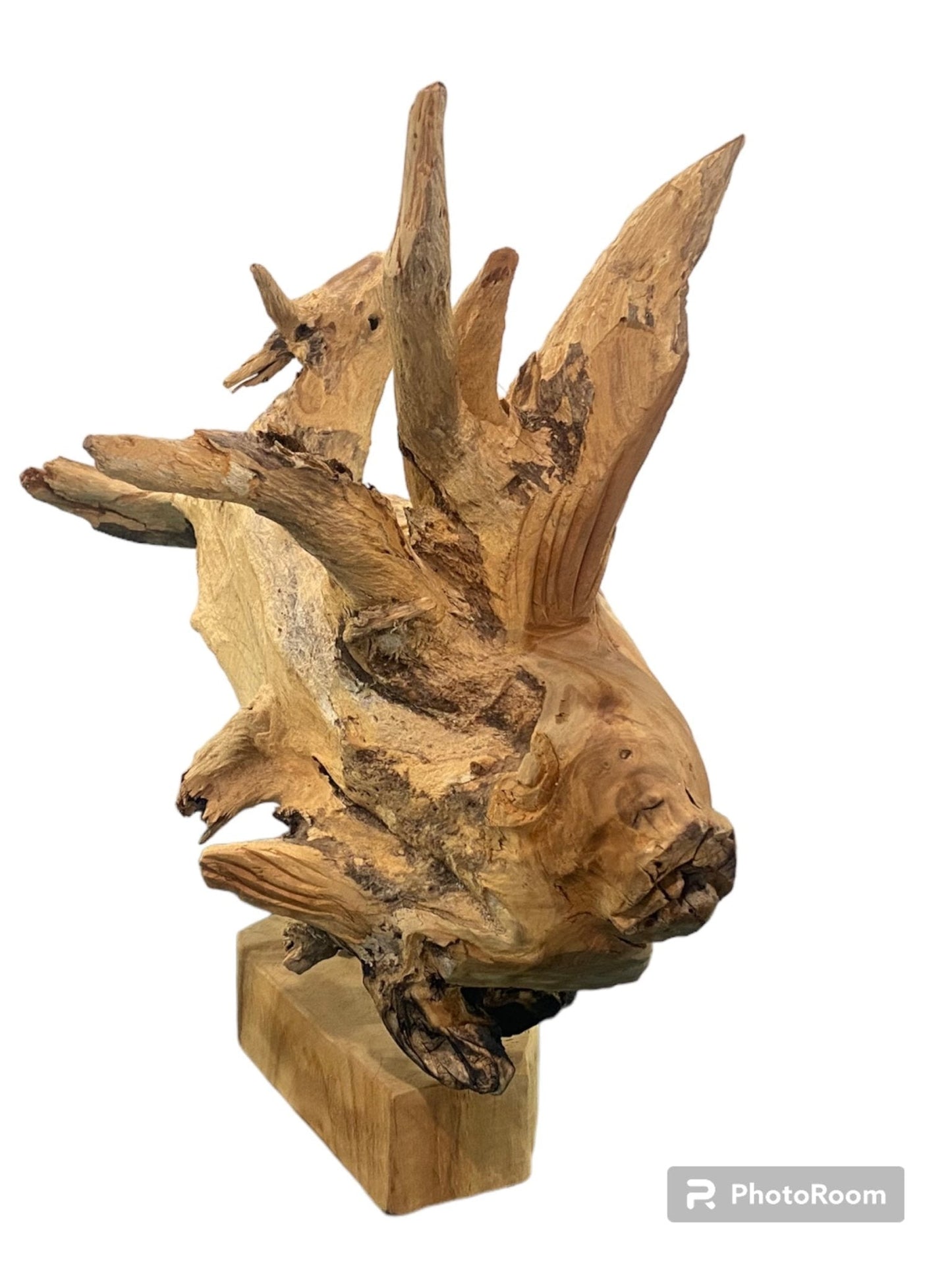 Big Wooden Fish Sculpture