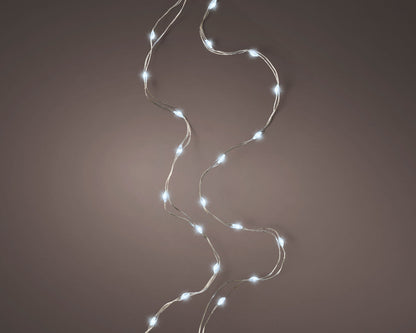 Micro Wire String Lights - 100 LED - Cool White - Silver Wire