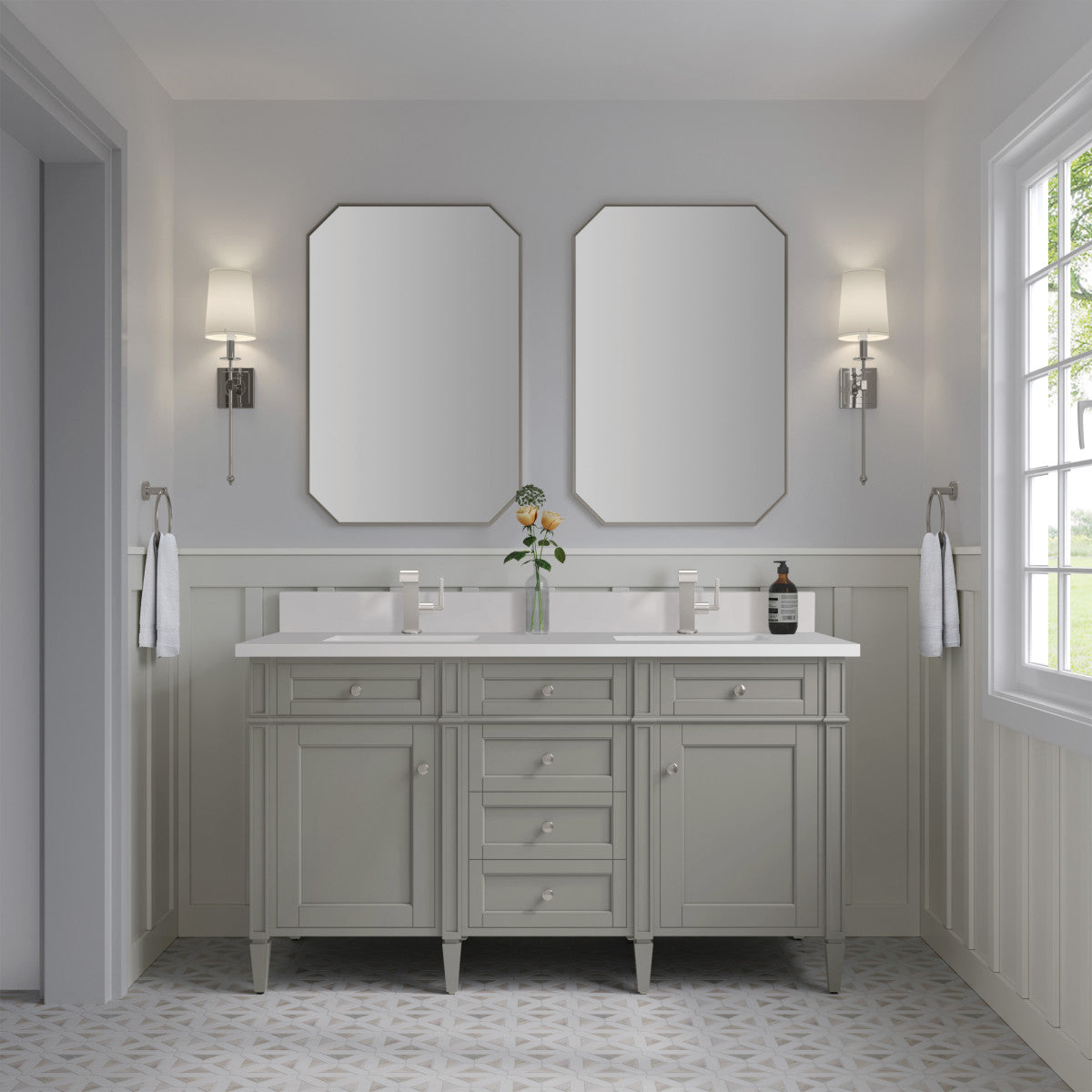 Brittany 60" Double Vanity Cabinet
