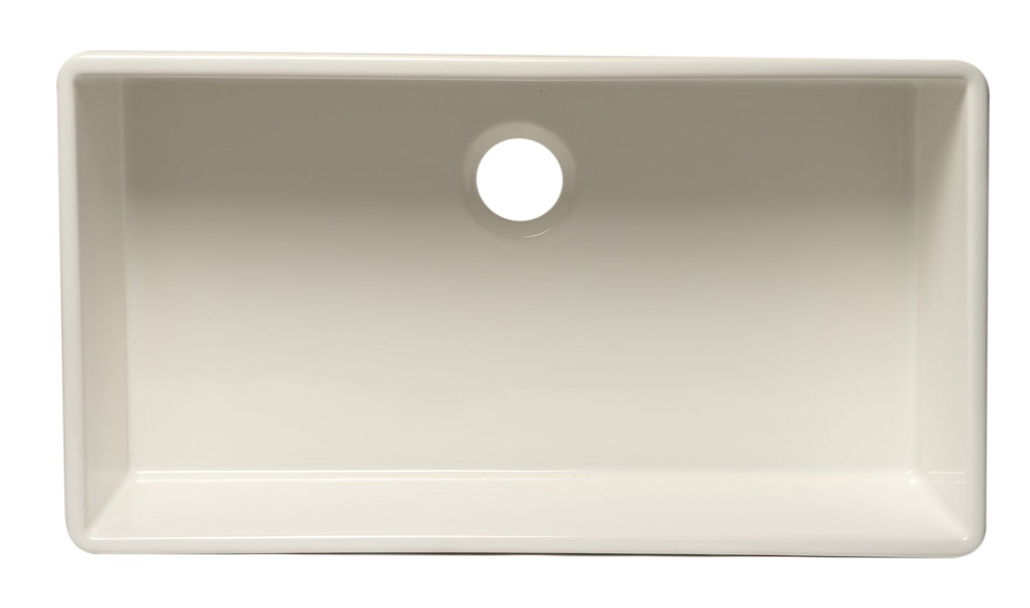 ALFI brand AB536 AB536-W White 36" Smooth Apron Single Bowl Fireclay Farm Sink