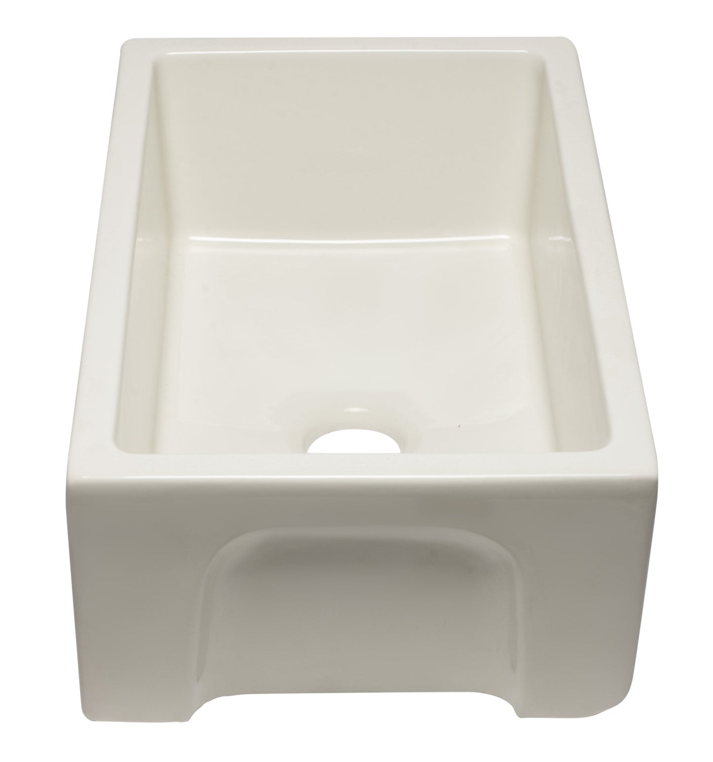 ALFI brand AB3018HS Reversible Smooth / Fluted Single Bowl Fireclay Farm Sink