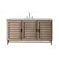 Portland 60" Single Vanity Cabinet, Whitewashed Walnut