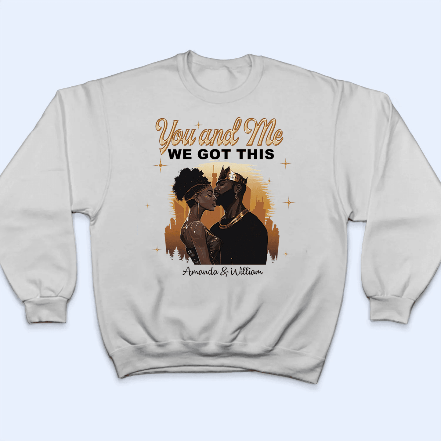Custom Photo Black African Couple | Personalized Gift For Valentine, Anniversary, Husband Wife, Girlfriend, Boyfriend, Her/Him, Family | T-shirts