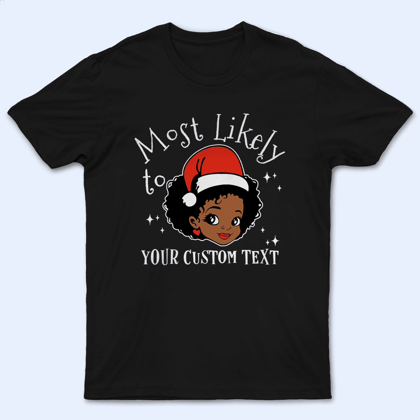 Black Santa Melanin Christmas - Personalized Custom Youth T Shirt - Funny Gift for Black Family, Black Women, Black Men, African American Gifts