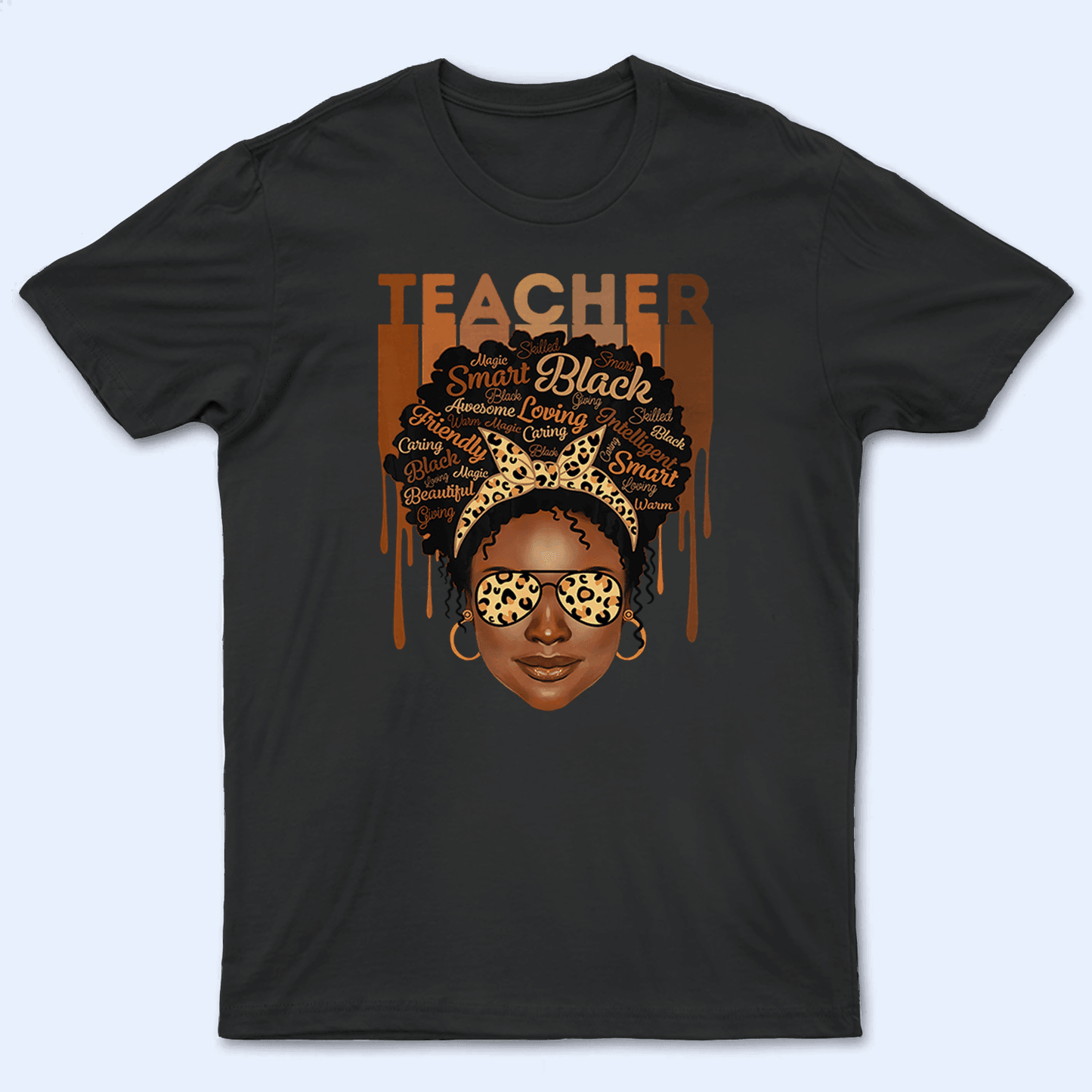 Black Teacher - Personalized Custom T Shirt - Birthday, Loving, Funny Gift for Teacher, Kindergarten, Preschool, Pre K, Paraprofessional
