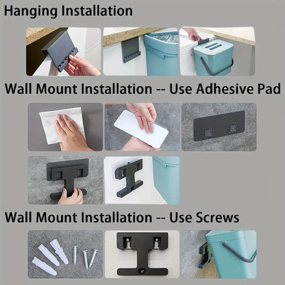 Space Saving Trash Can with Silent Lid