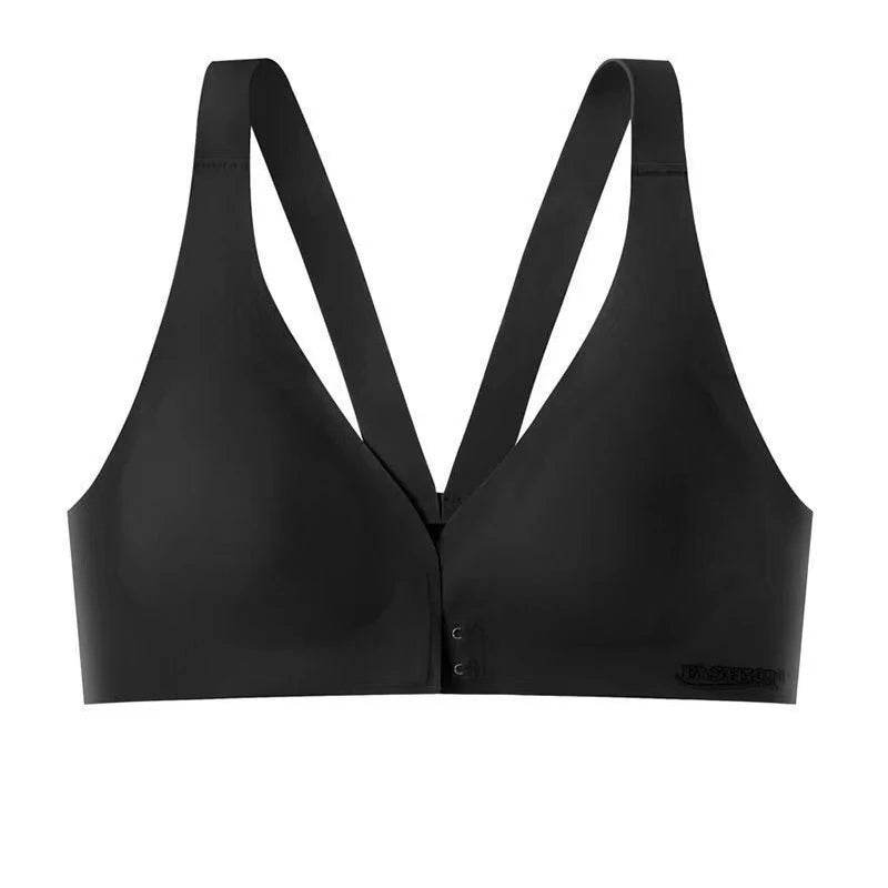 Front Open Seamless Push-Up Bra Wireless Deep V Comfort