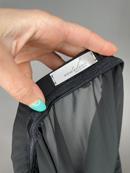 Black Chiffon Ballet Pull On Skirt - Ballet Rehearsal Skirt - Pirouette Skirt