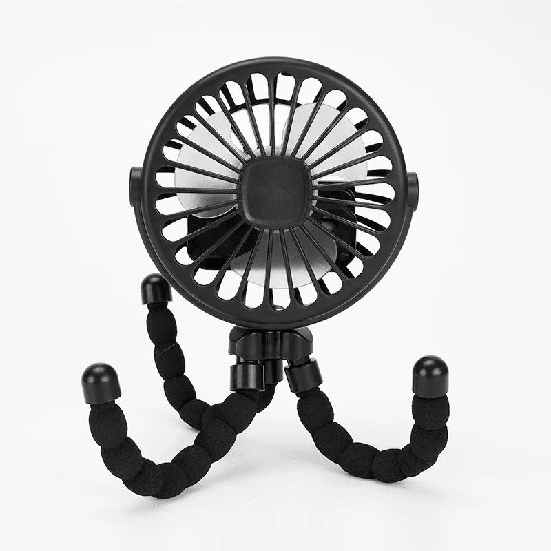 Mini Octopus Folding Fan – 5-in-1 Portable Silent Fan for Baby Stroller, Home & Travel