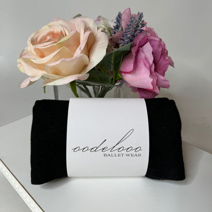 Sweater Knit Knee High Ballet Leg Warmers Luxe Black