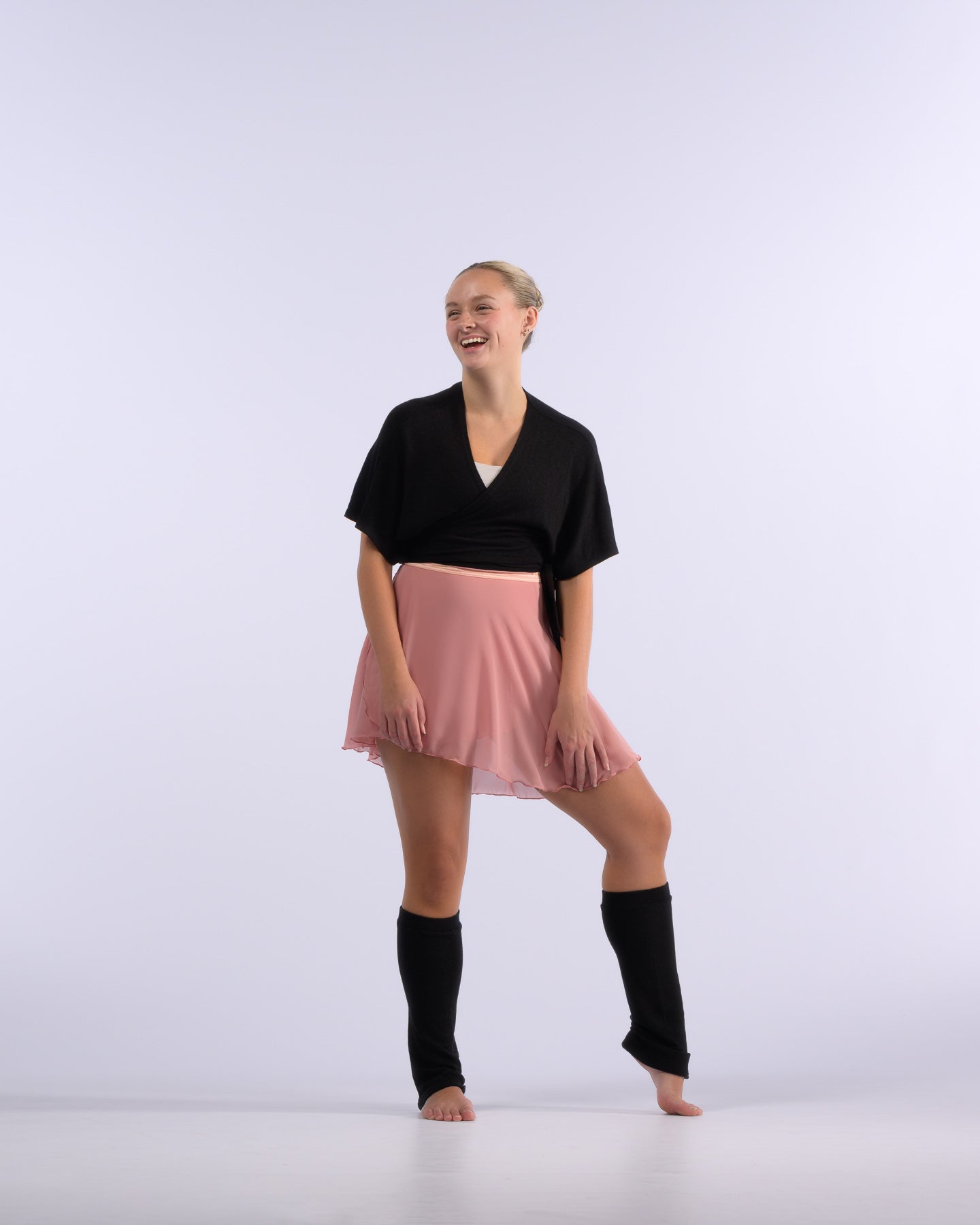 Sweater Knit Knee High Ballet Leg Warmers Luxe Black