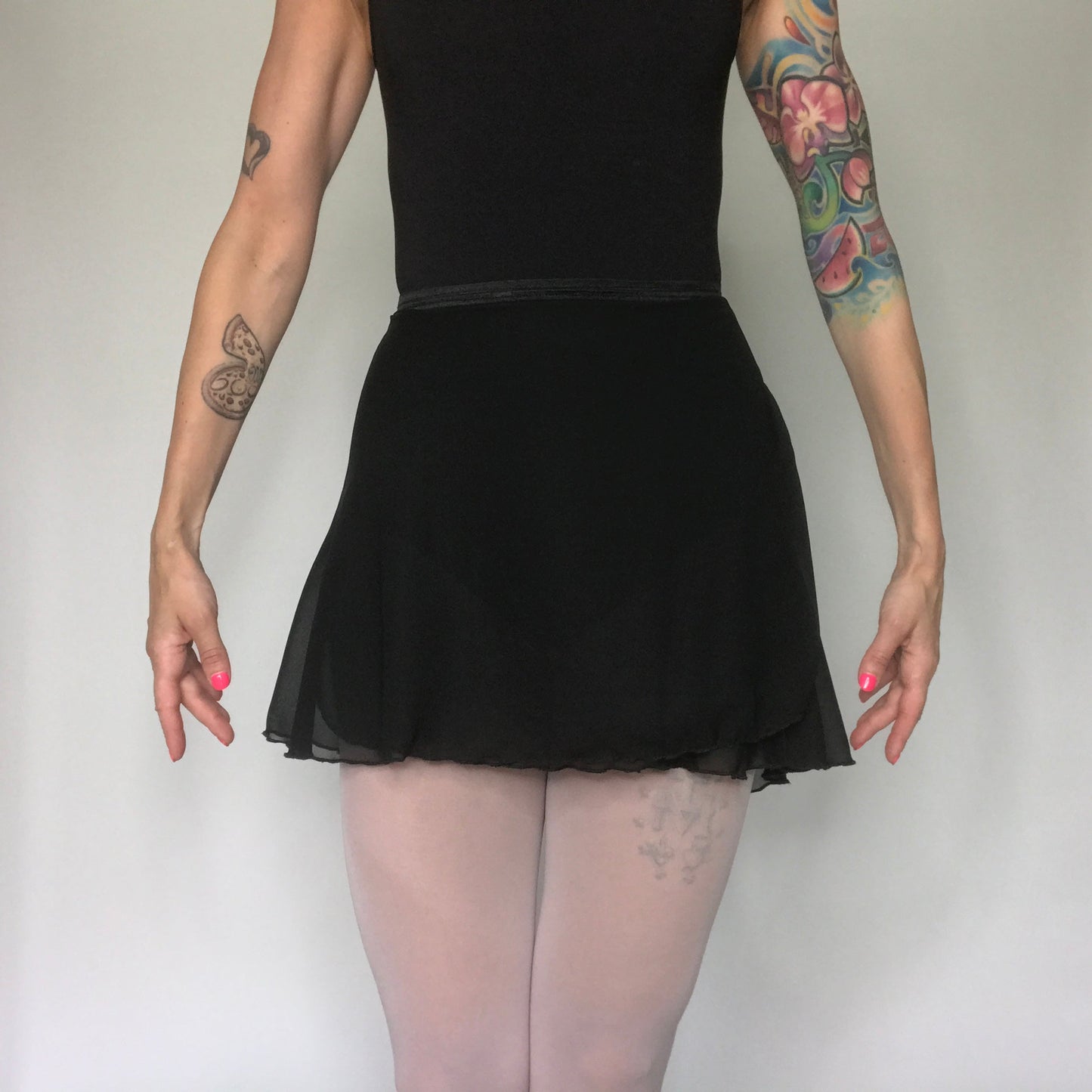 Black Chiffon Ballet Wrap Skirt - Classical