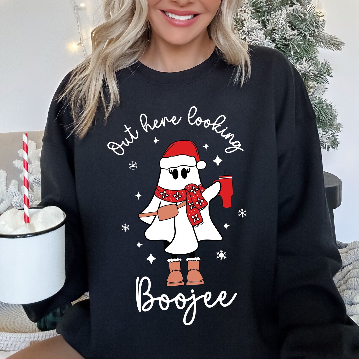 Boojee Ghost, Trendy Christmas, Bougie, Funny, Christmas Sweatshirt