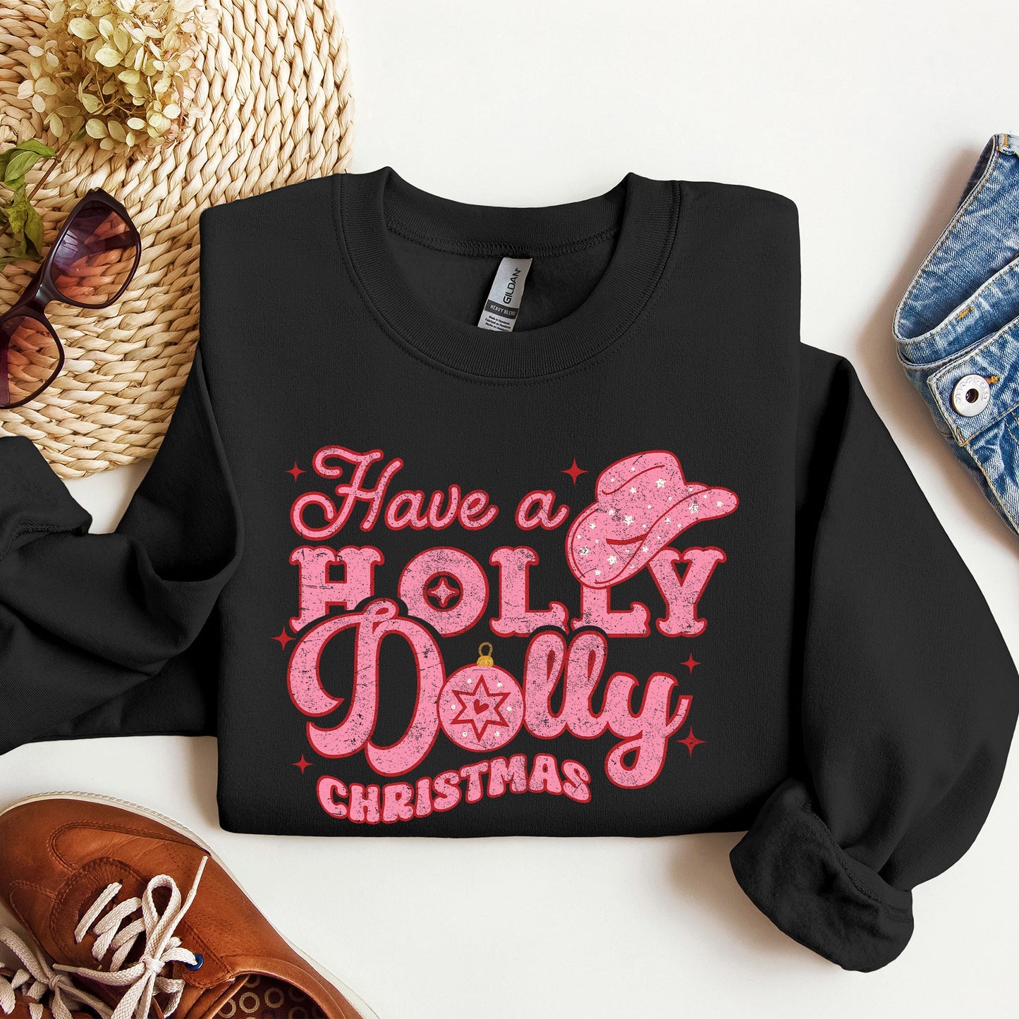 Holly Dolly Christmas, Country Music, Christmas Sweatshirt