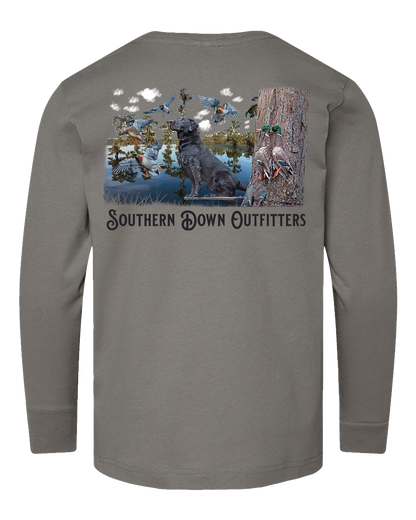 Black Lab Swamp Long Sleeve Youth Tee