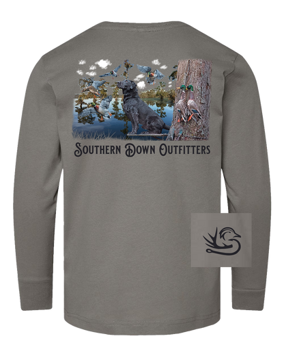 Black Lab Swamp Long Sleeve Youth Tee