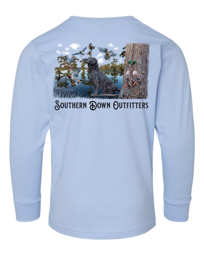 Black Lab Swamp Long Sleeve Youth Tee