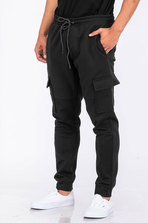 Cotton Blend Cargo Joggers with Elastic Drawstring | Apparel | Kitchen + Metal