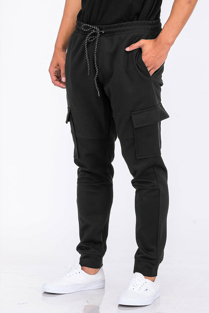 Cotton Blend Cargo Joggers with Elastic Drawstring | Apparel | Kitchen + Metal