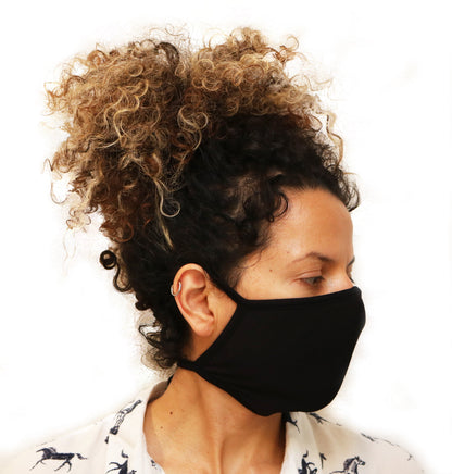 X Large Triple Layer Breathable Bamboo Viscose Face Mask with String Ties