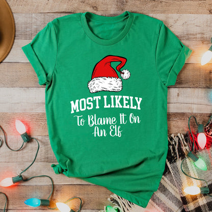 Most Likely To Christmas Family Tees - 40 Designs! Comfort Colors T-Shirt