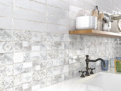Soul Crackled Print Subway Tile