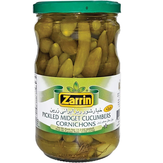 Blansh International Zarrin Pickled Midget Cucumbers, 22.5 Oz
