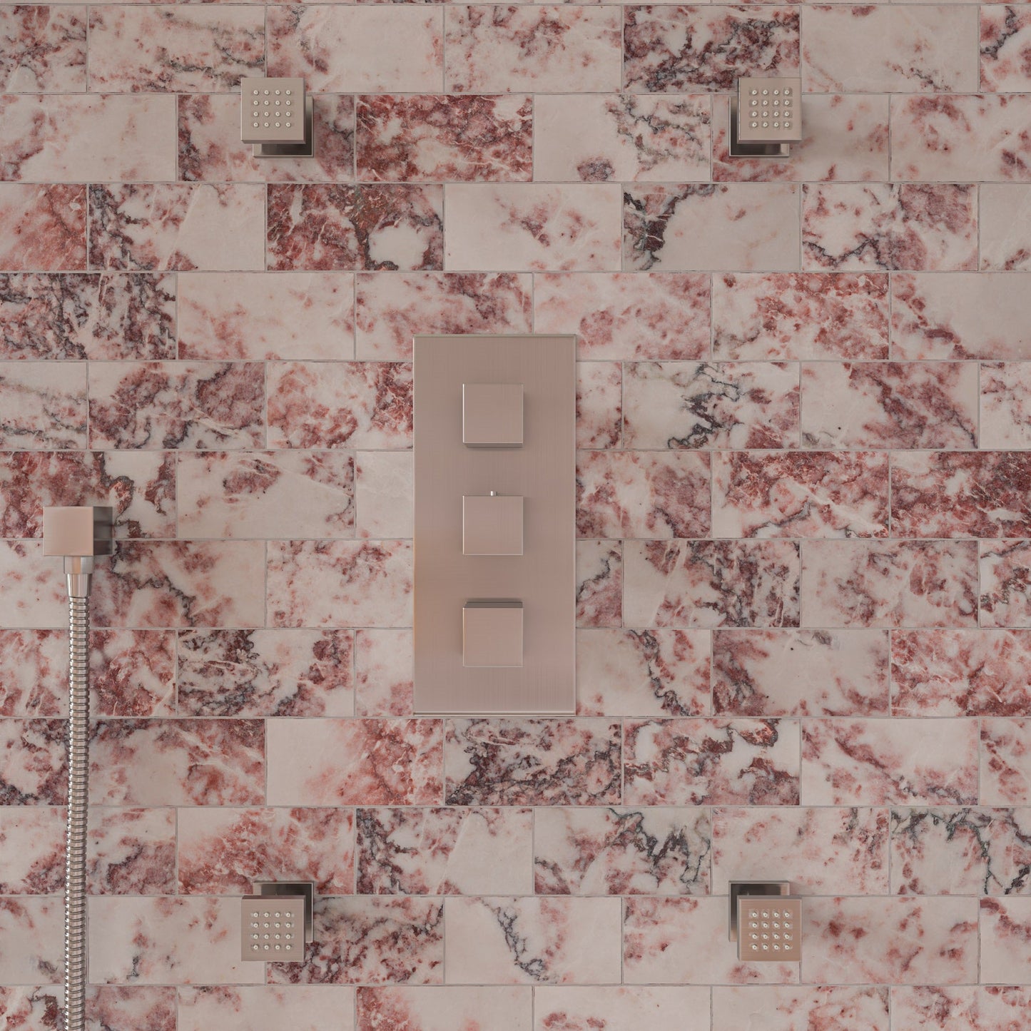 ALFI brand AB3820 2" Square Adjustable Shower Body Spray