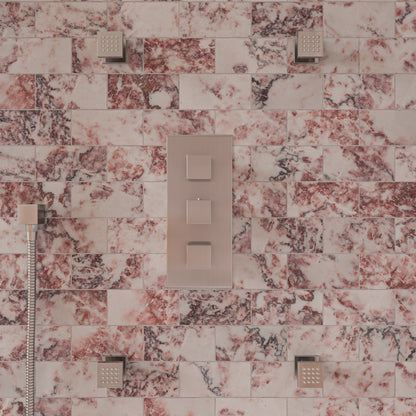 ALFI brand AB3820 2" Square Adjustable Shower Body Spray