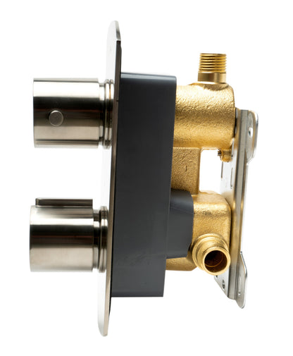 ALFI brand AB3809 Round Knob 1 Way Thermostatic Shower Mixer