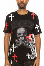 Bejewelled Chrome Skull TShirt