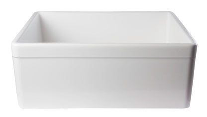 ALFI brand AB506 AB506-W White 26" Decorative Lip Apron Single Bowl Fireclay Farmhouse Kitchen Sink