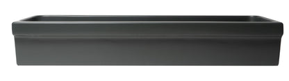 ALFI brand  AB48TRBM 48" Black Matte Above Mount Fireclay Bathroom Trough Sink