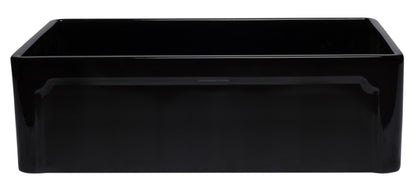 ALFI brand AB3320SB 33 inch Black Reversible Single Fireclay Farmhouse Kitchen Sink
