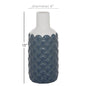 Blue Ceramic Decorative Vase with Shell Designs