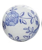 Blue Ceramic Floral Handmade Glossy Decorative Orbs & Vase Filler
