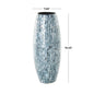 Blue Mother of Pearl Shell Handmade Mosaic Inspired Decorative Vase