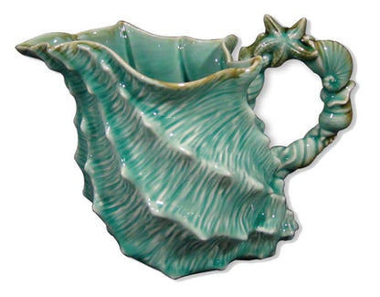Blue Shell Tea & Serving Pieces – Coastal Ceramic Décor