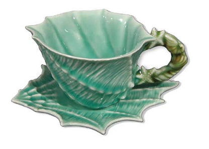 Blue Shell Tea & Serving Pieces – Coastal Ceramic Décor