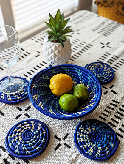 Handmade Woven Drink Coasters Set of 4
