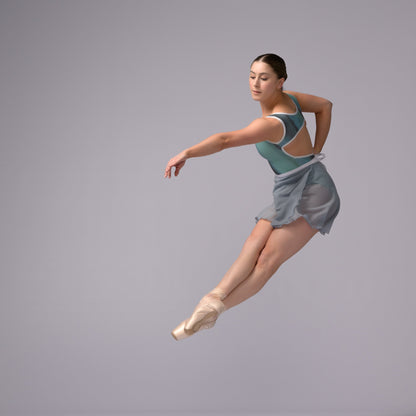 Glacier Blue Chiffon Ballet Wrap Skirt - Classical