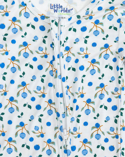 Blueberry Bamboo Zipper Footie